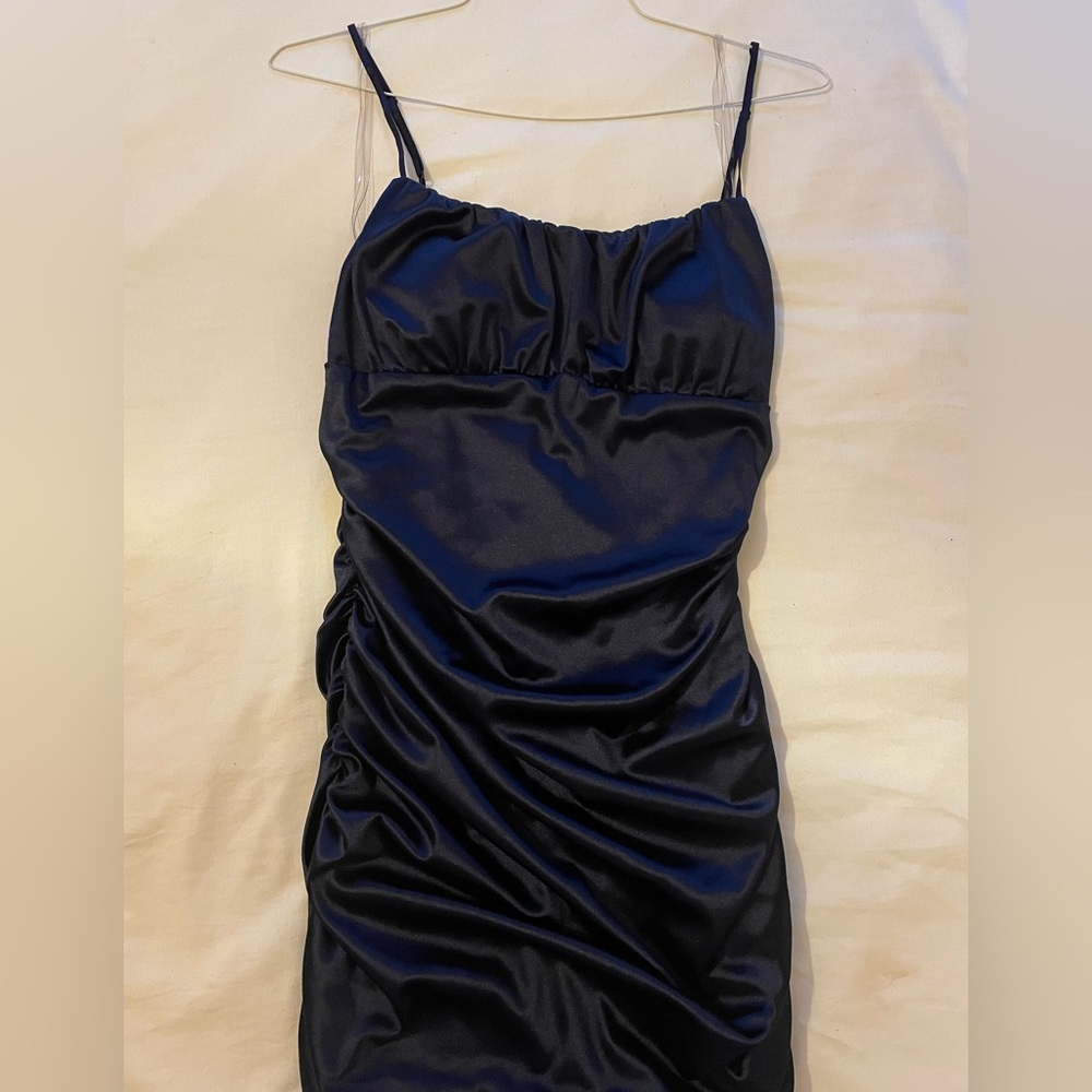 Dillards Scrunch Navy Party Dress
